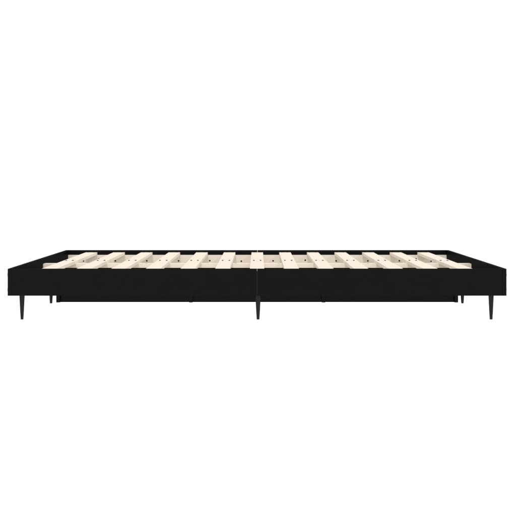 Sengeramme svart 135x190 cm konstruert tre