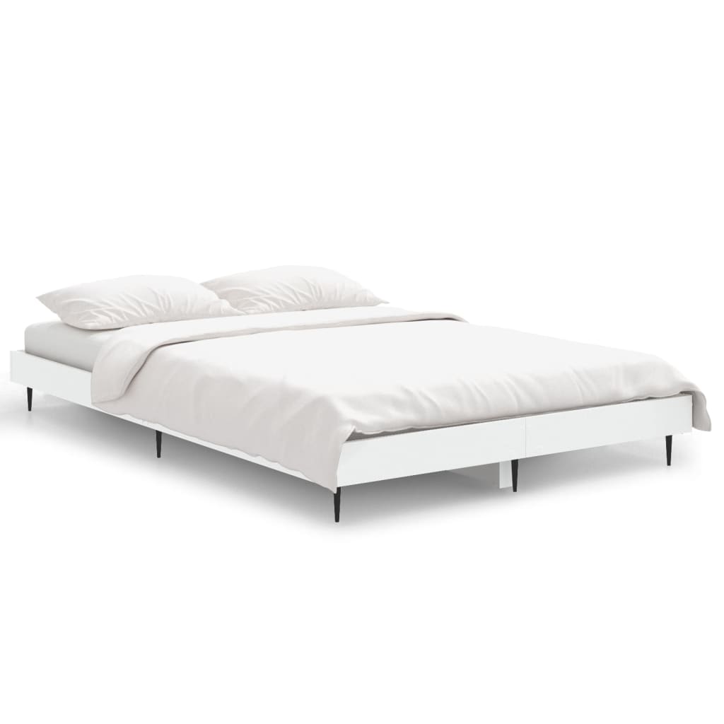 Sengeramme hvit 120x190 cm konstruert tre