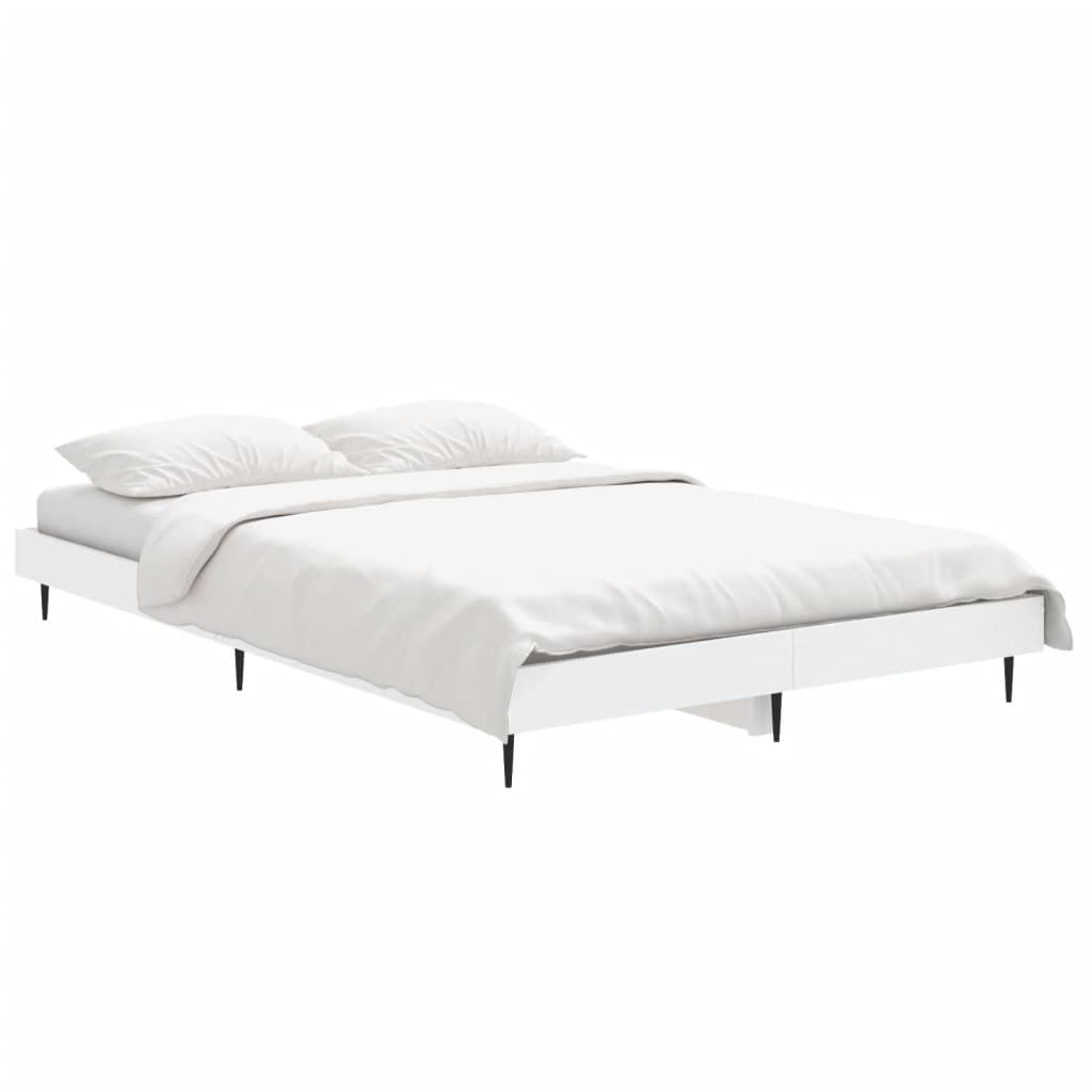 Sengeramme hvit 120x190 cm konstruert tre