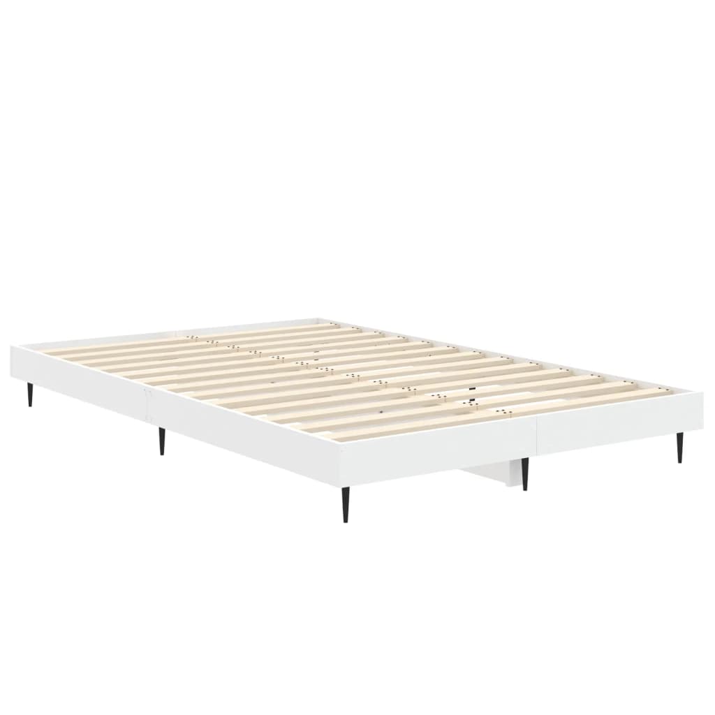 Sengeramme hvit 120x190 cm konstruert tre
