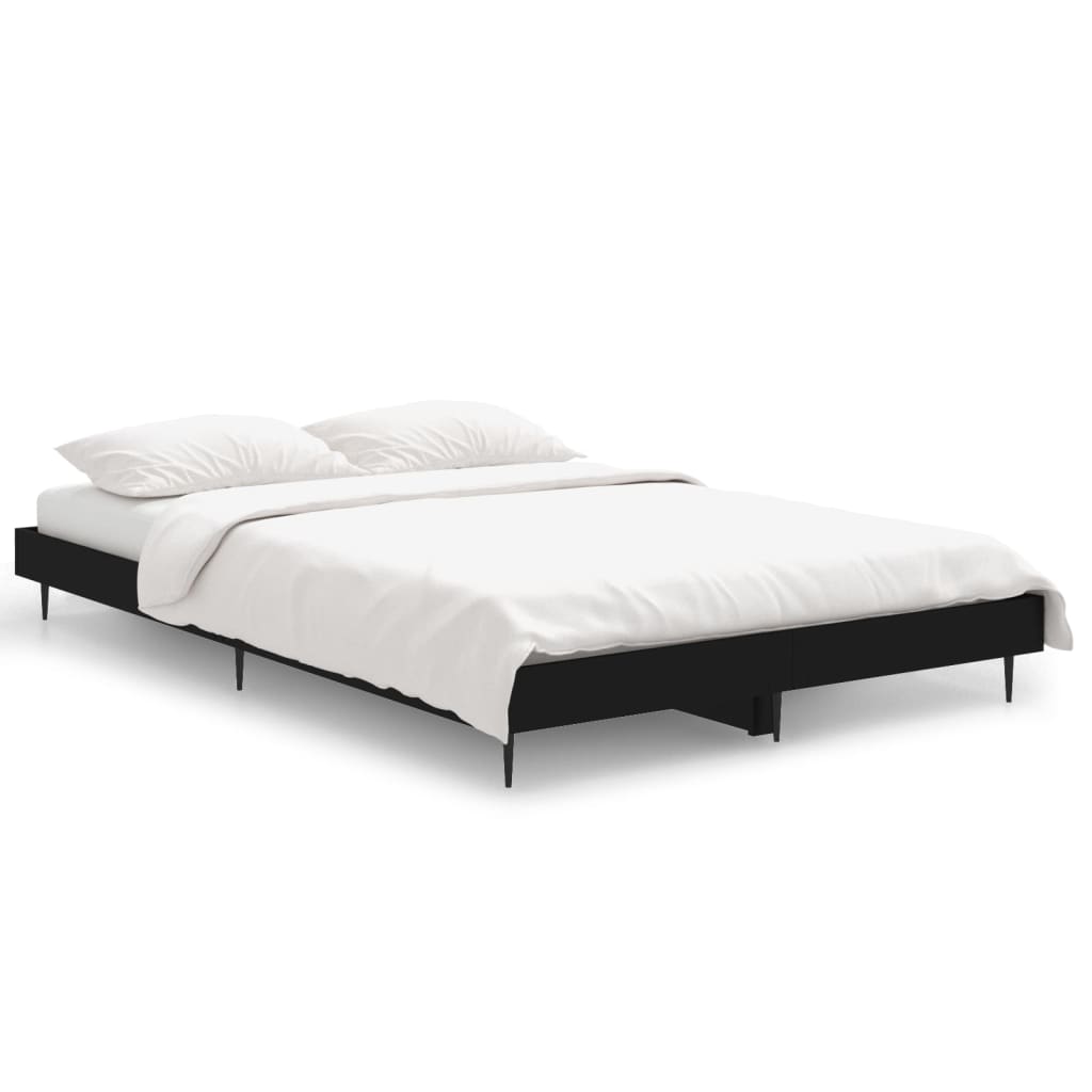 Sengeramme svart 120x190 cm konstruert tre