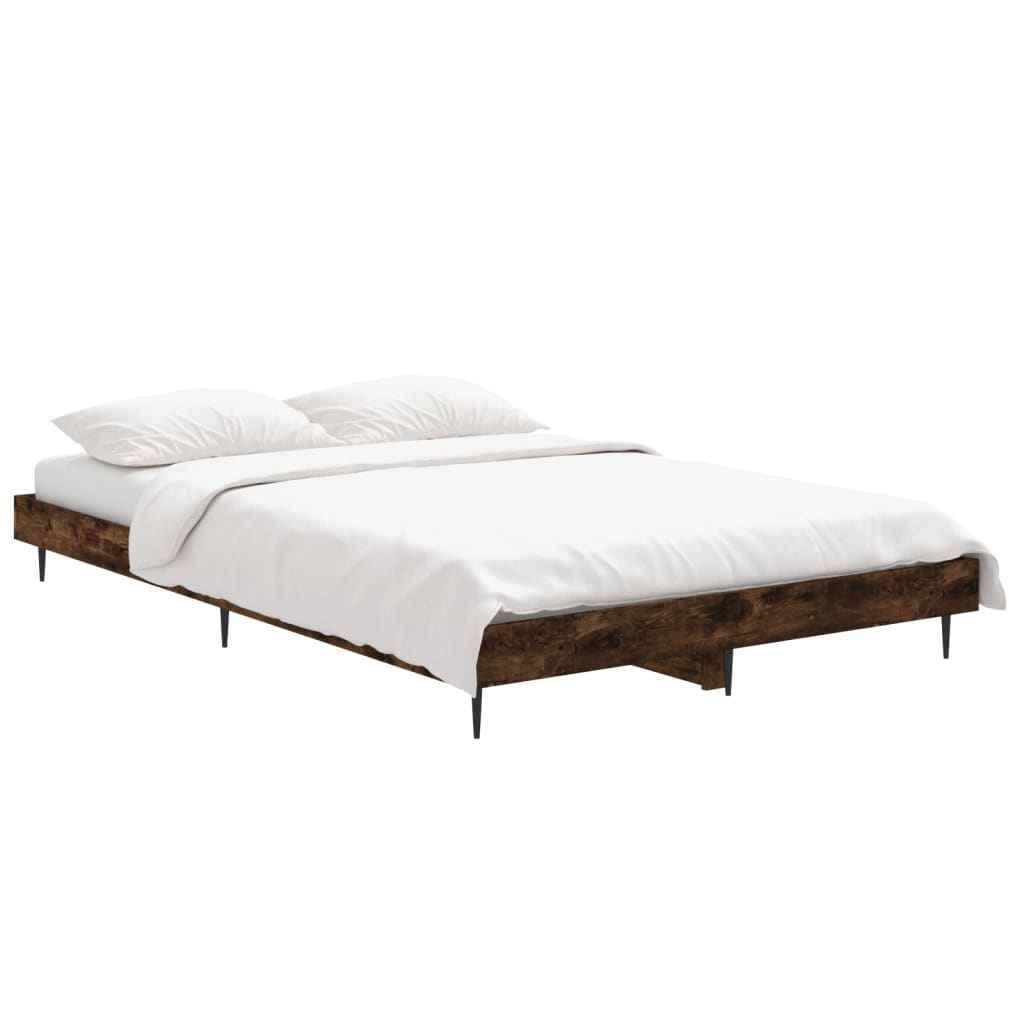Sengeramme uten madrass røkt eik 120x190 cm konstruert tre