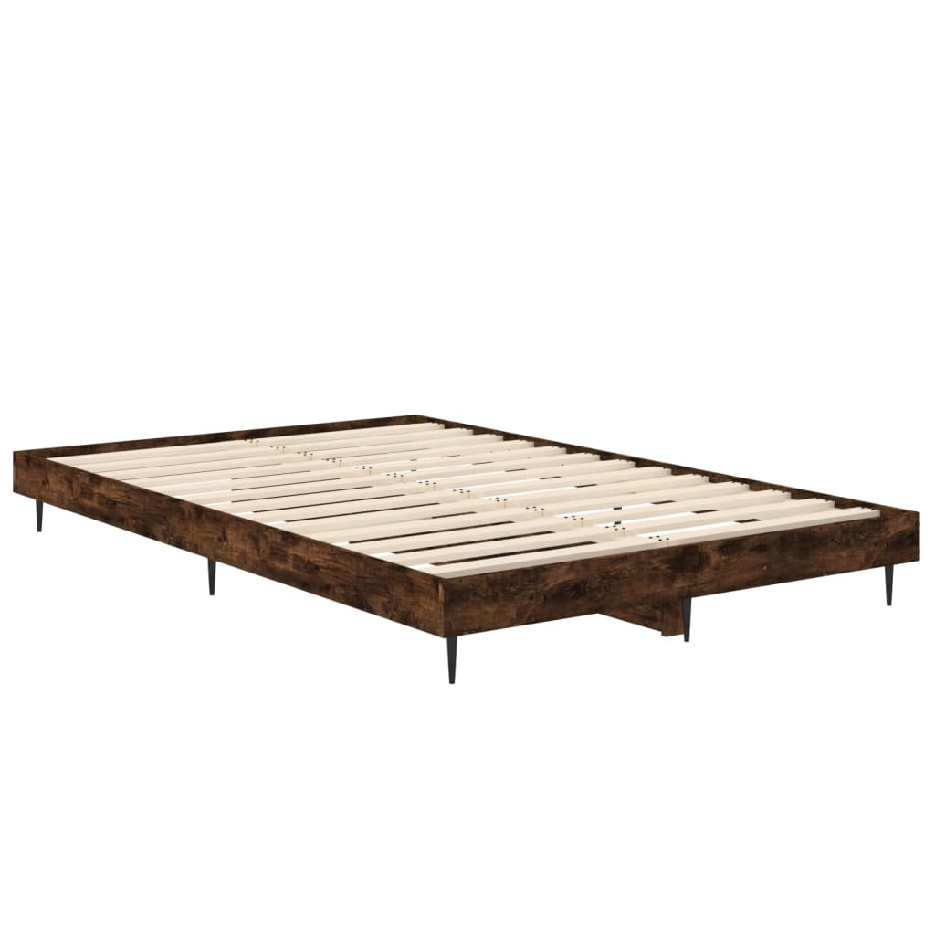 Sengeramme uten madrass røkt eik 120x190 cm konstruert tre