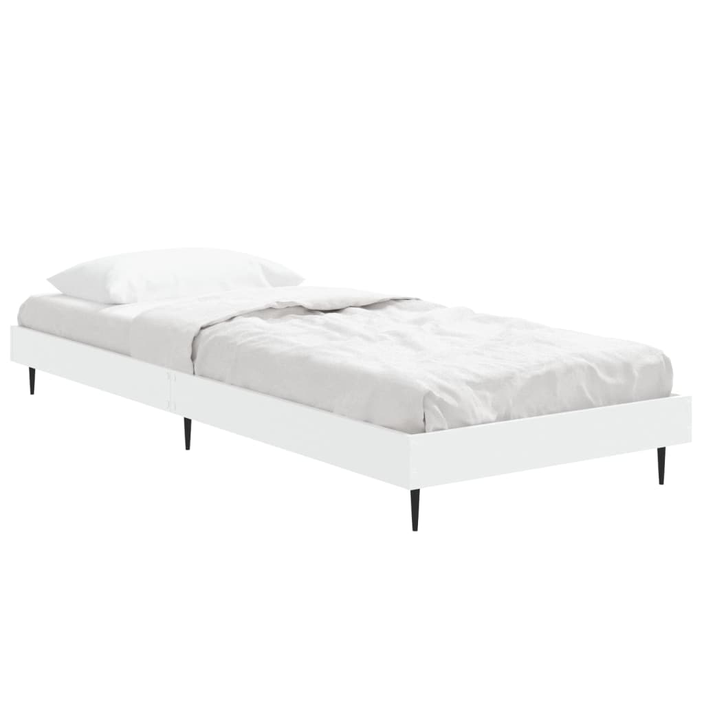 Sengeramme hvit 75x190 cm konstruert tre