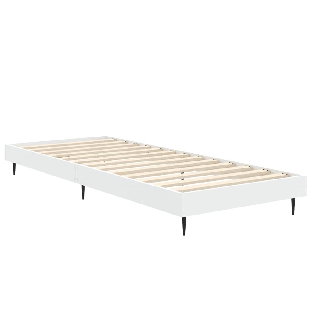 Sengeramme hvit 75x190 cm konstruert tre