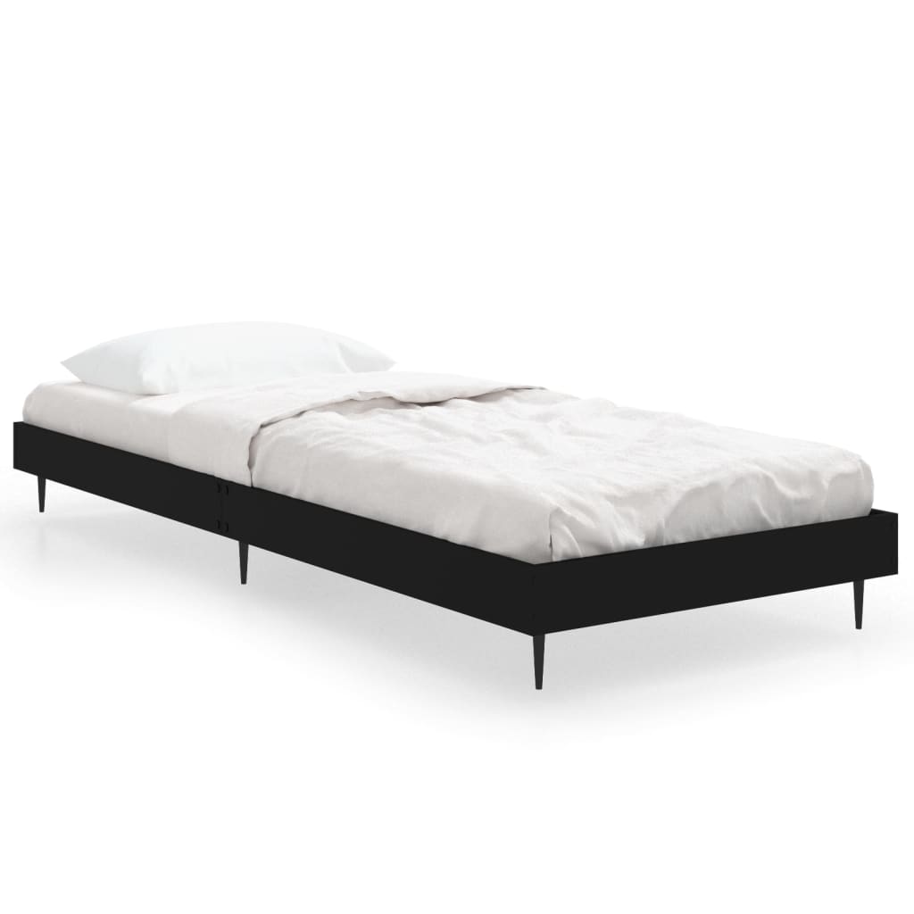 Sengeramme svart 75x190 cm konstruert tre