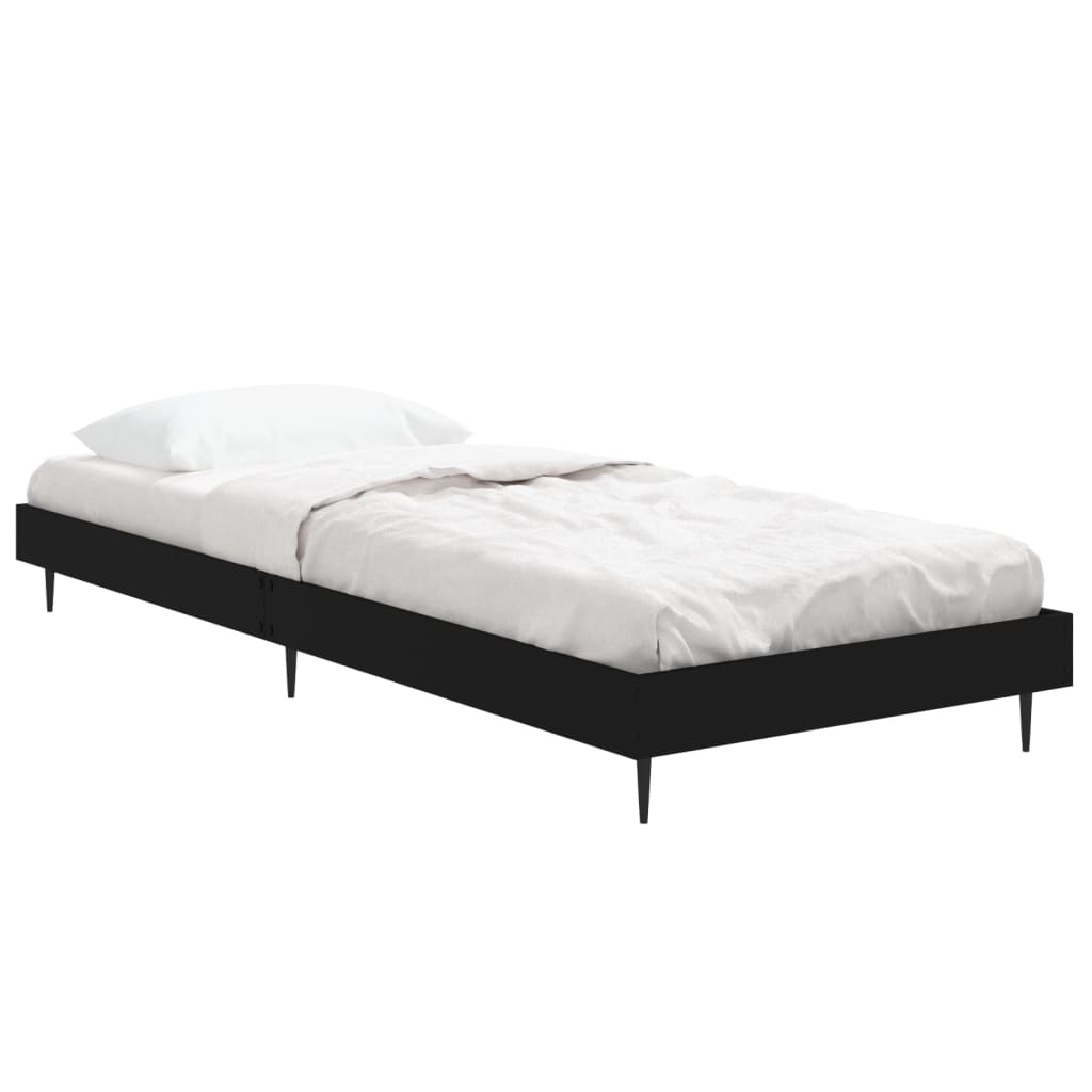 Sengeramme svart 75x190 cm konstruert tre