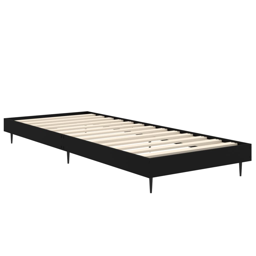 Sengeramme svart 75x190 cm konstruert tre
