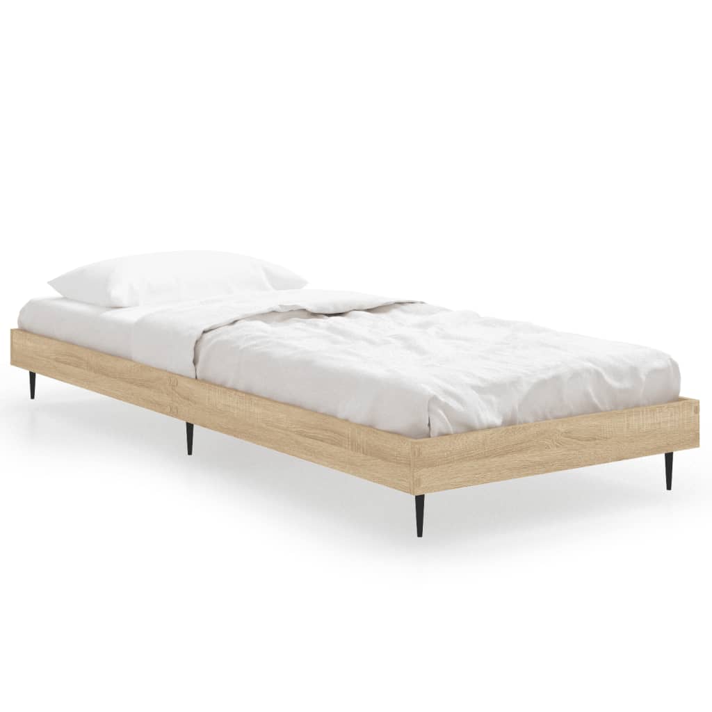 Sengeramme uten madrass sonoma eik 75x190 cm konstruert tre