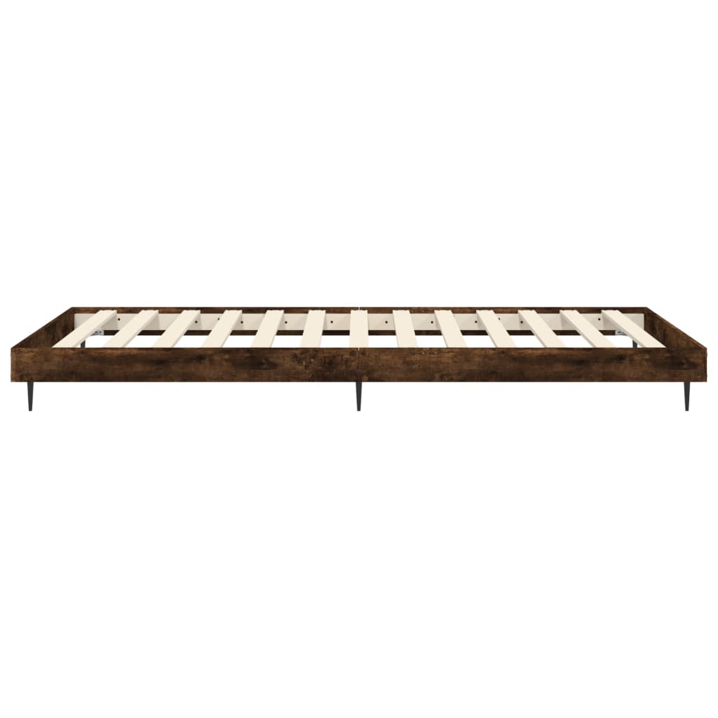 Sengeramme uten madrass røkt eik 75x190 cm konstruert tre