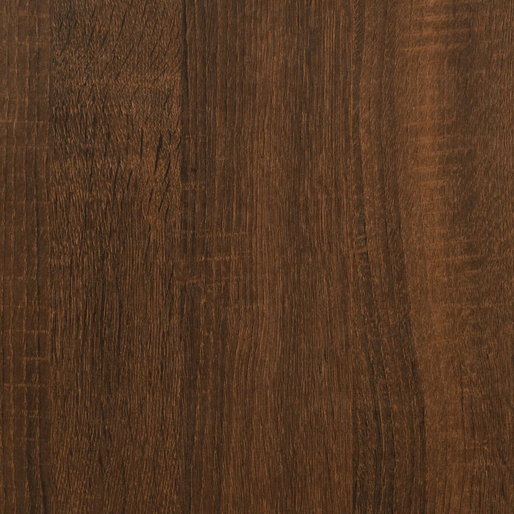 Sengeramme uten madrass brun eik 75x190 cm konstruert tre