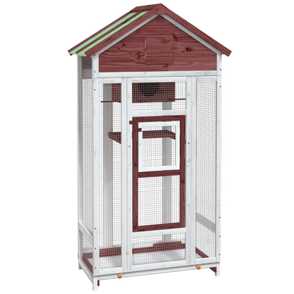 Fuglehus mocca 91,5x53x170 cm heltre furu