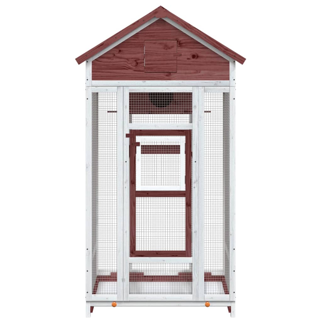 Fuglehus mocca 91,5x53x170 cm heltre furu
