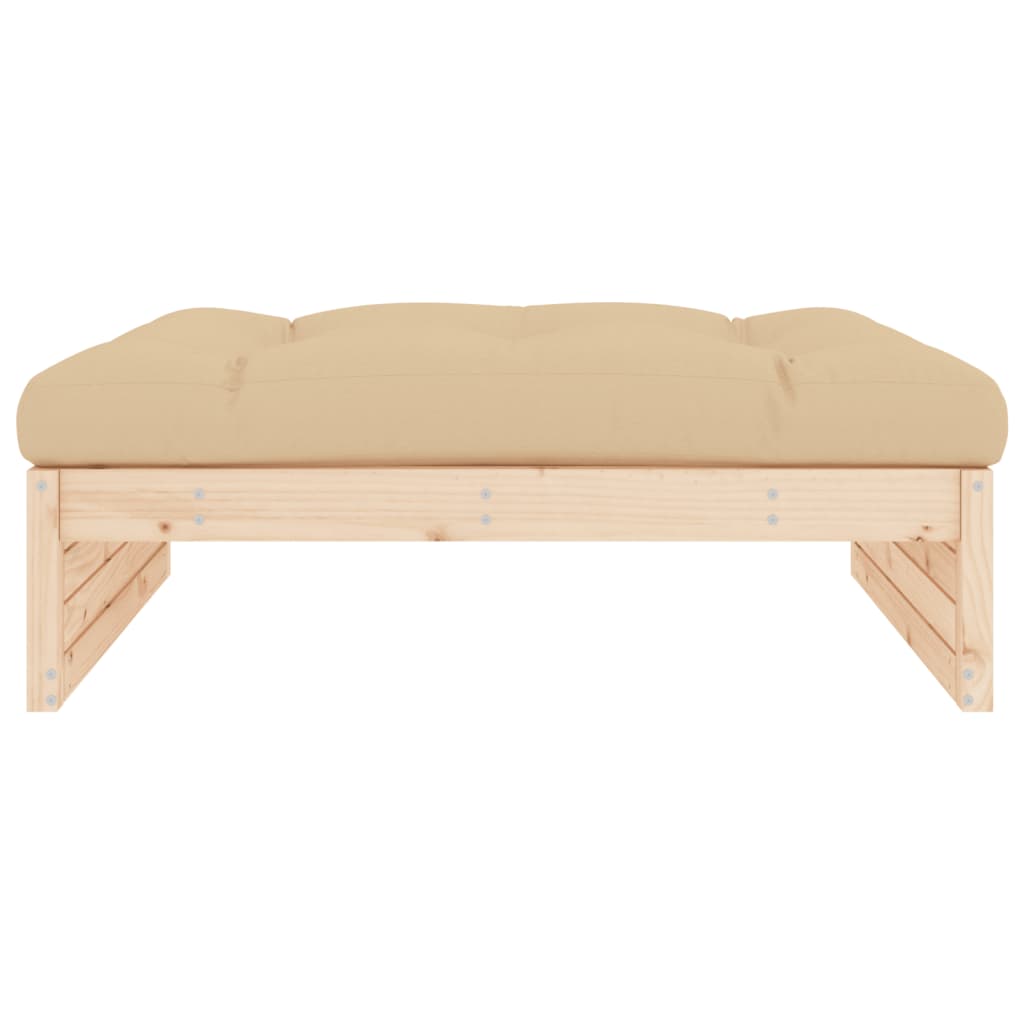 Hagefotskammel 120x80 cm heltre furu