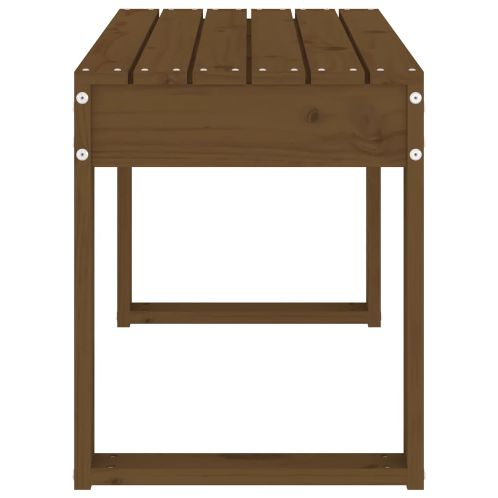 Hagebenk honningbrun 80x38x45 cm heltre furu