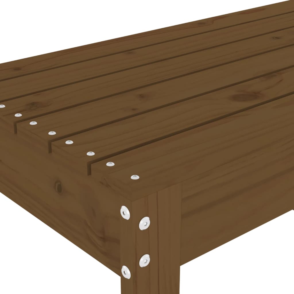 Hagebenk honningbrun 80x38x45 cm heltre furu