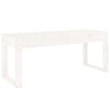 Hagebenk hvit 110x38x45 cm heltre furu