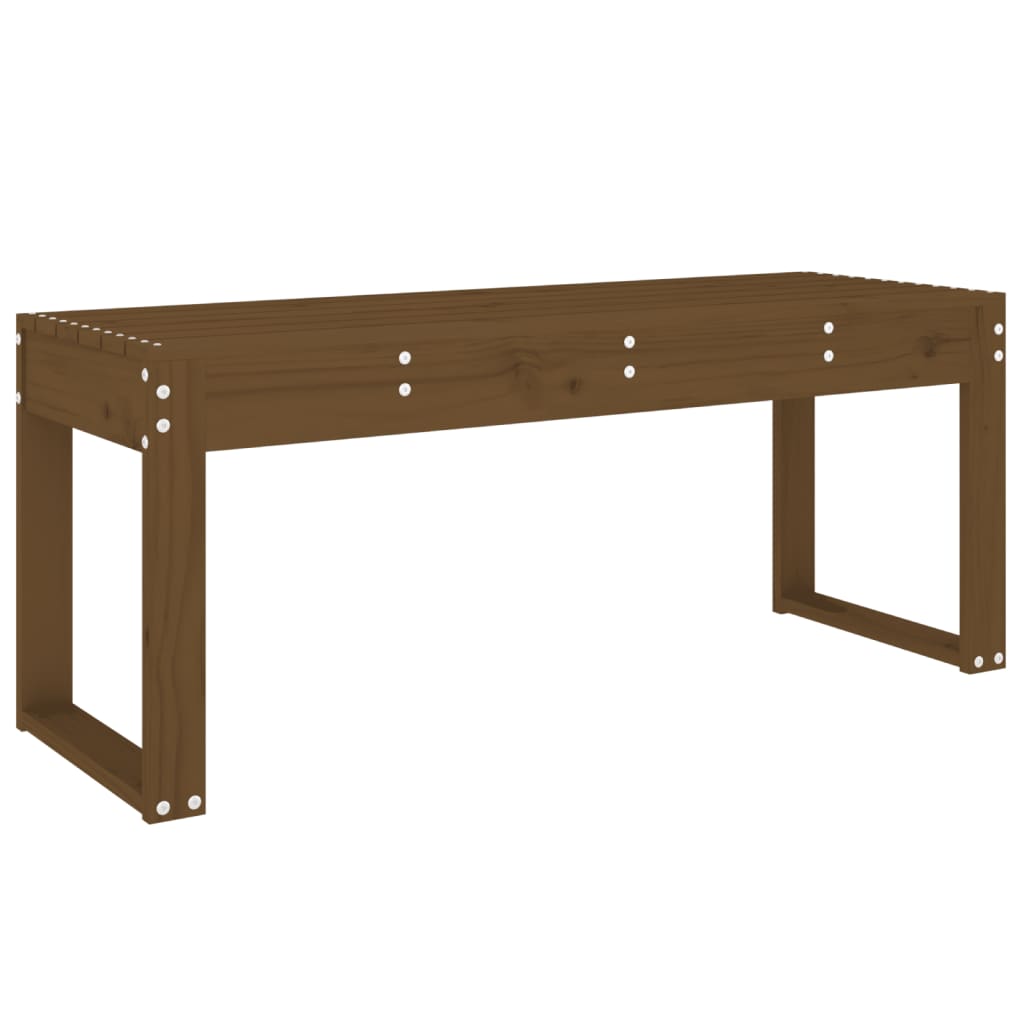 Hagebenk honningbrun 110x38x45 cm heltre furu