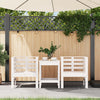 Hagestoler 2 stk hvit 61,5x53x71 cm heltre furu