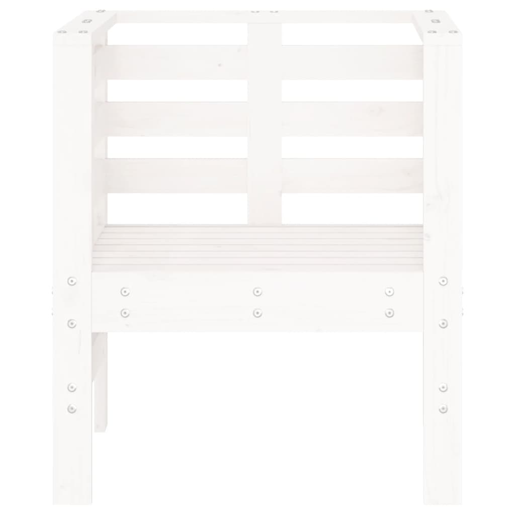 Hagestoler 2 stk hvit 61,5x53x71 cm heltre furu