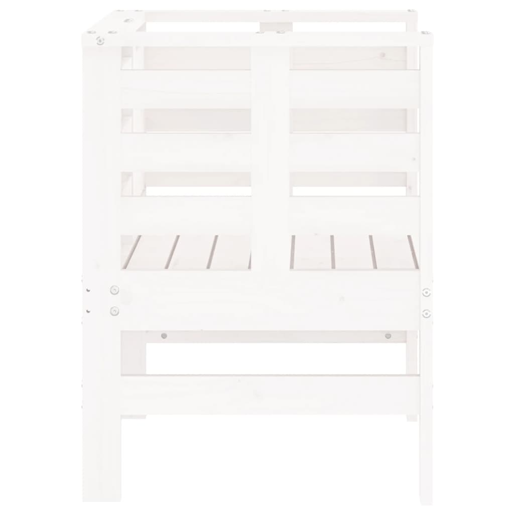 Hagestoler 2 stk hvit 61,5x53x71 cm heltre furu