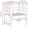 Hagestoler 2 stk hvit 61,5x53x71 cm heltre furu