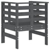 Hagestoler 2 stk grå 61,5x53x71 cm heltre furu