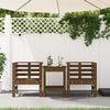 Hagestoler 2 stk honningbrun 61,5x53x71 cm heltre furu