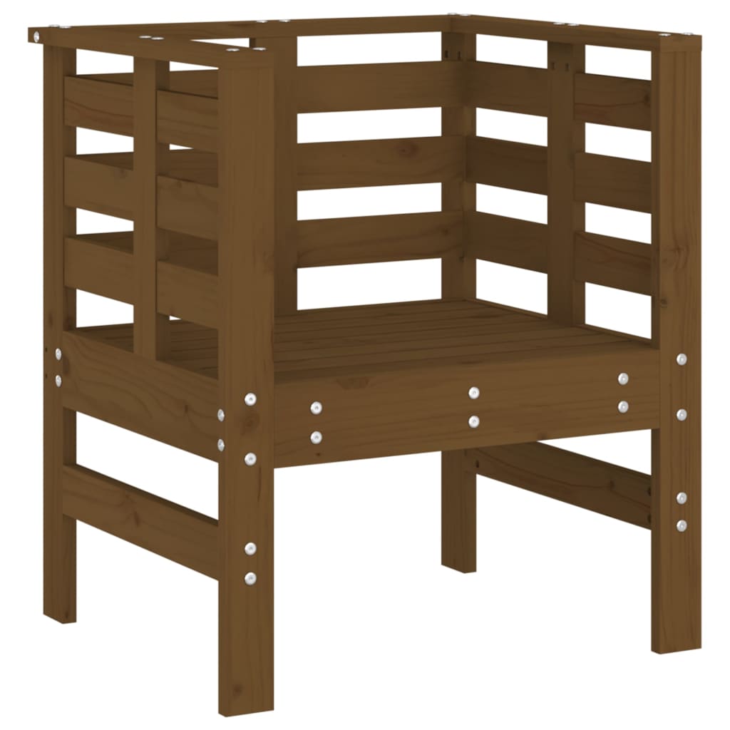 Hagestoler 2 stk honningbrun 61,5x53x71 cm heltre furu