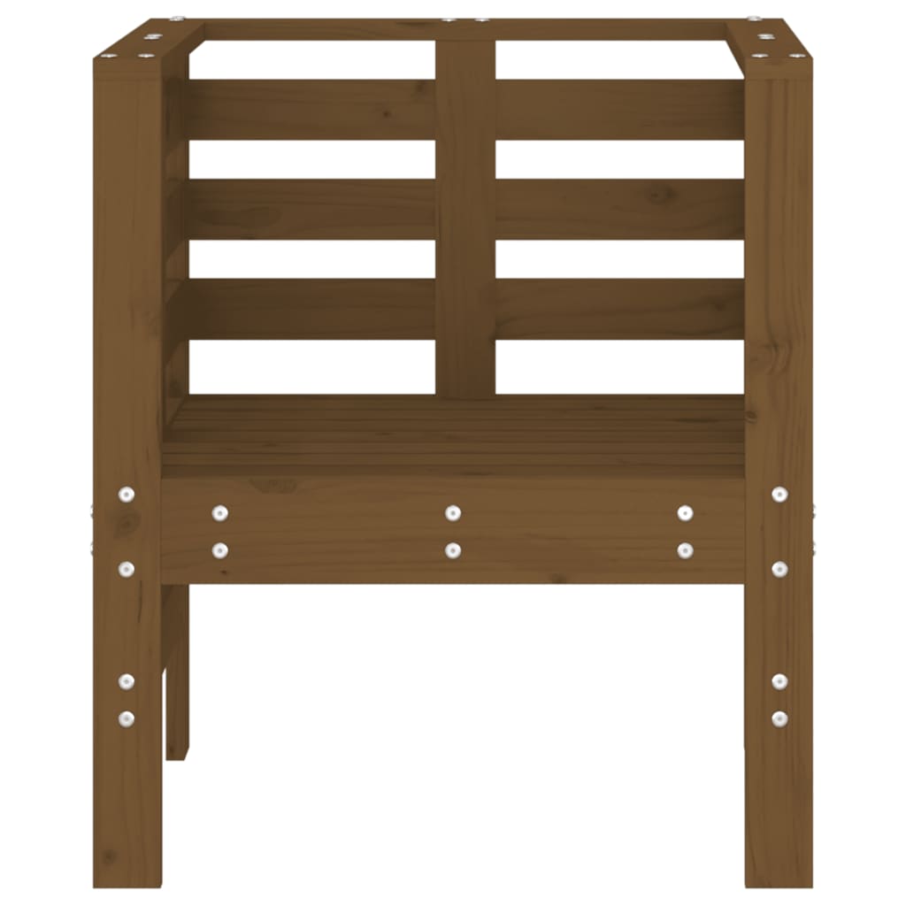 Hagestoler 2 stk honningbrun 61,5x53x71 cm heltre furu