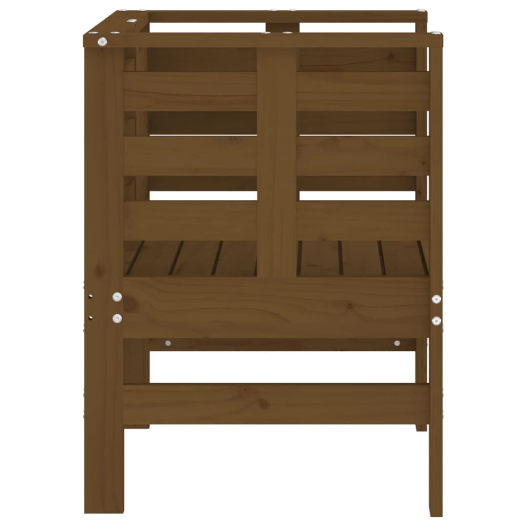 Hagestoler 2 stk honningbrun 61,5x53x71 cm heltre furu