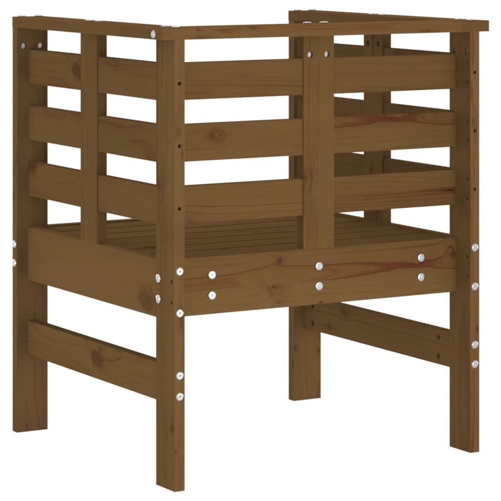 Hagestoler 2 stk honningbrun 61,5x53x71 cm heltre furu