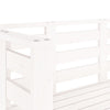 Hagebenk hvit 111,5x53x71 cm heltre furu