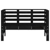 Hagebenk svart 111,5x53x71 cm heltre furu