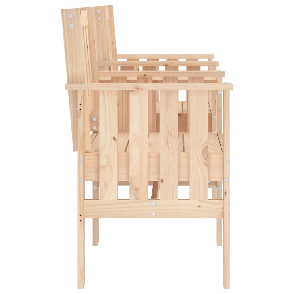 Hagebenk med bord 2-seters heltre furu