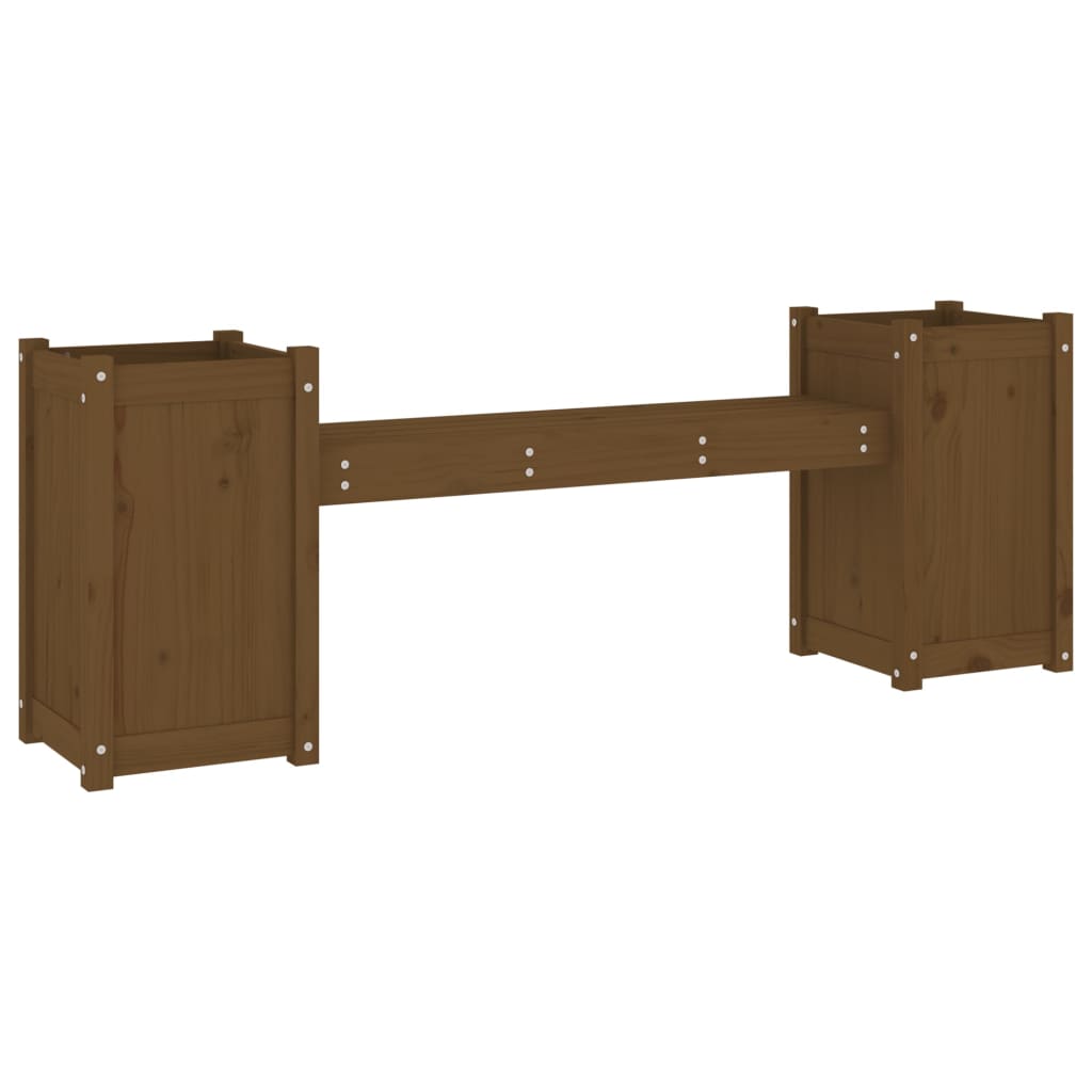 Plantebenk honningbrun 180x36x63 cm heltre furu