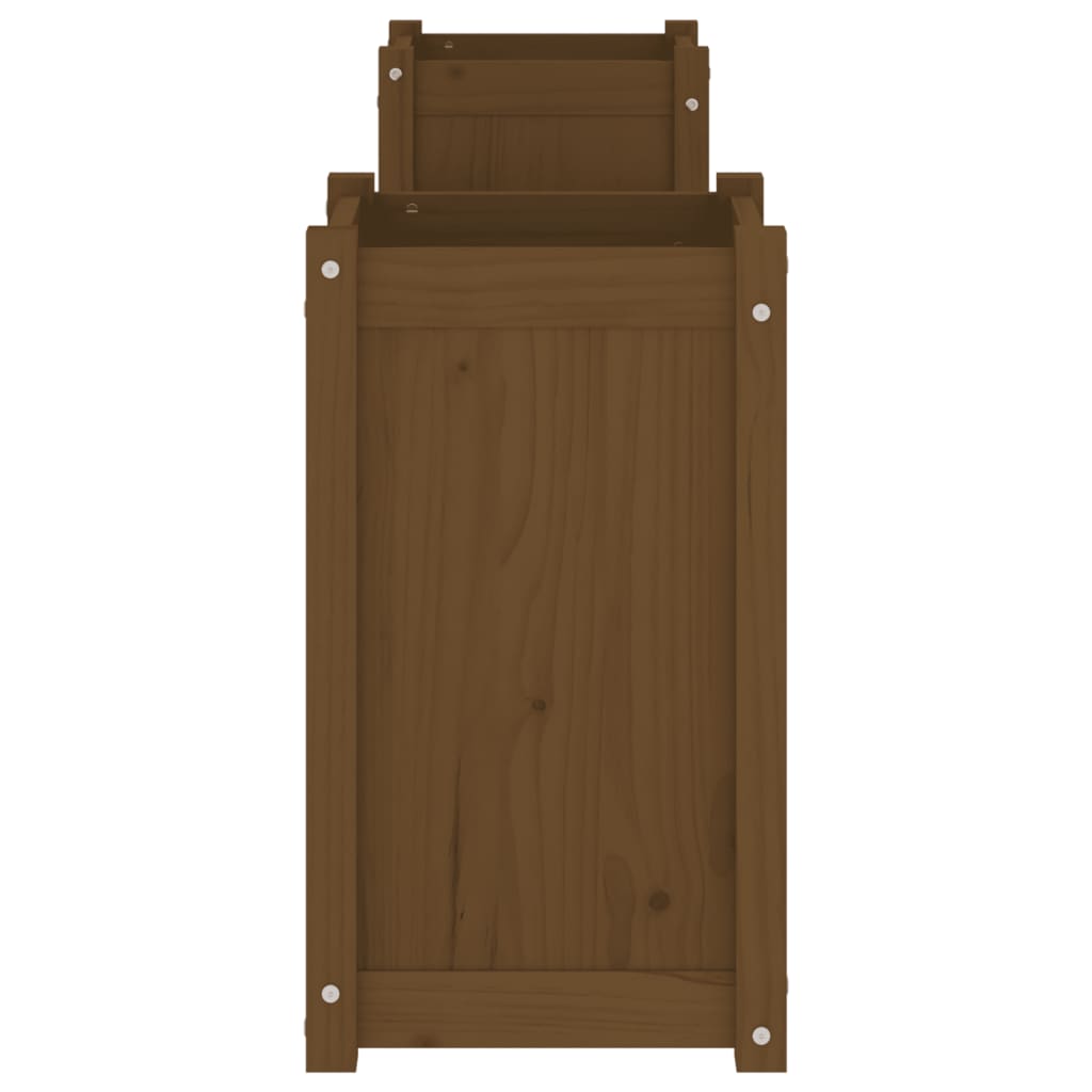 Plantebenk honningbrun 180x36x63 cm heltre furu