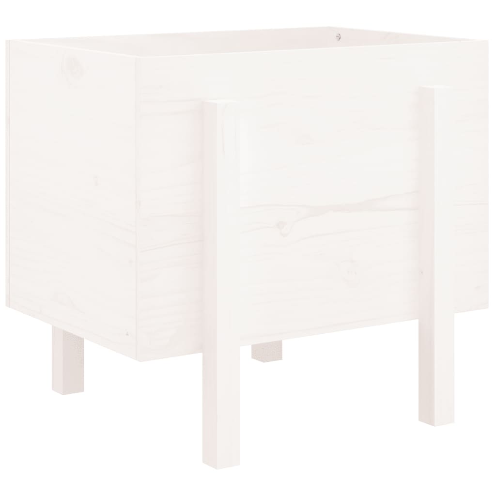 Hageplantekasse hvit 62x50x57 cm heltre furu