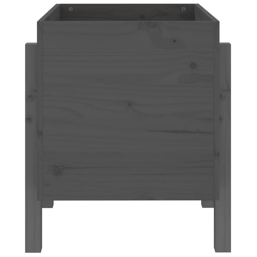Hageplantekasse grå 62x50x57 cm heltre furu