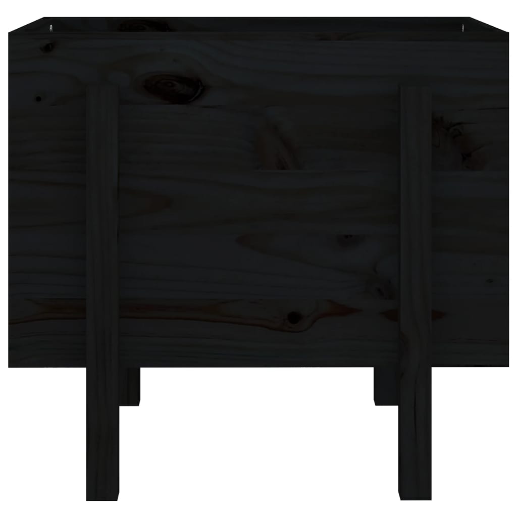 Hageplantekasse svart 62x50x57 cm heltre furu
