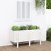 Høybed for hage hvit 121x50x57 cm heltre furu