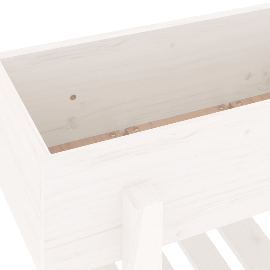 Hageplantekasse hvit 62x30x69 cm heltre furu