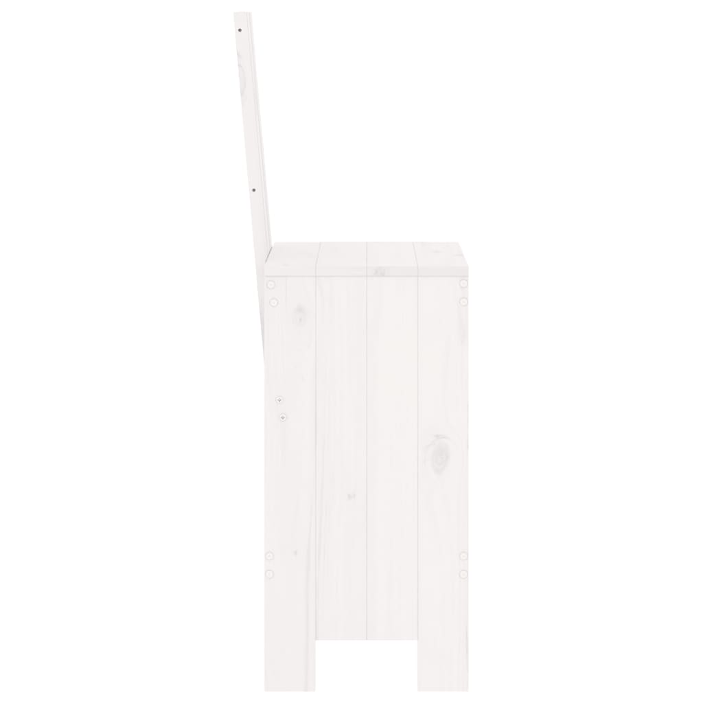 Barkrakker 2 stk hvit 40x42x120 cm heltre furu