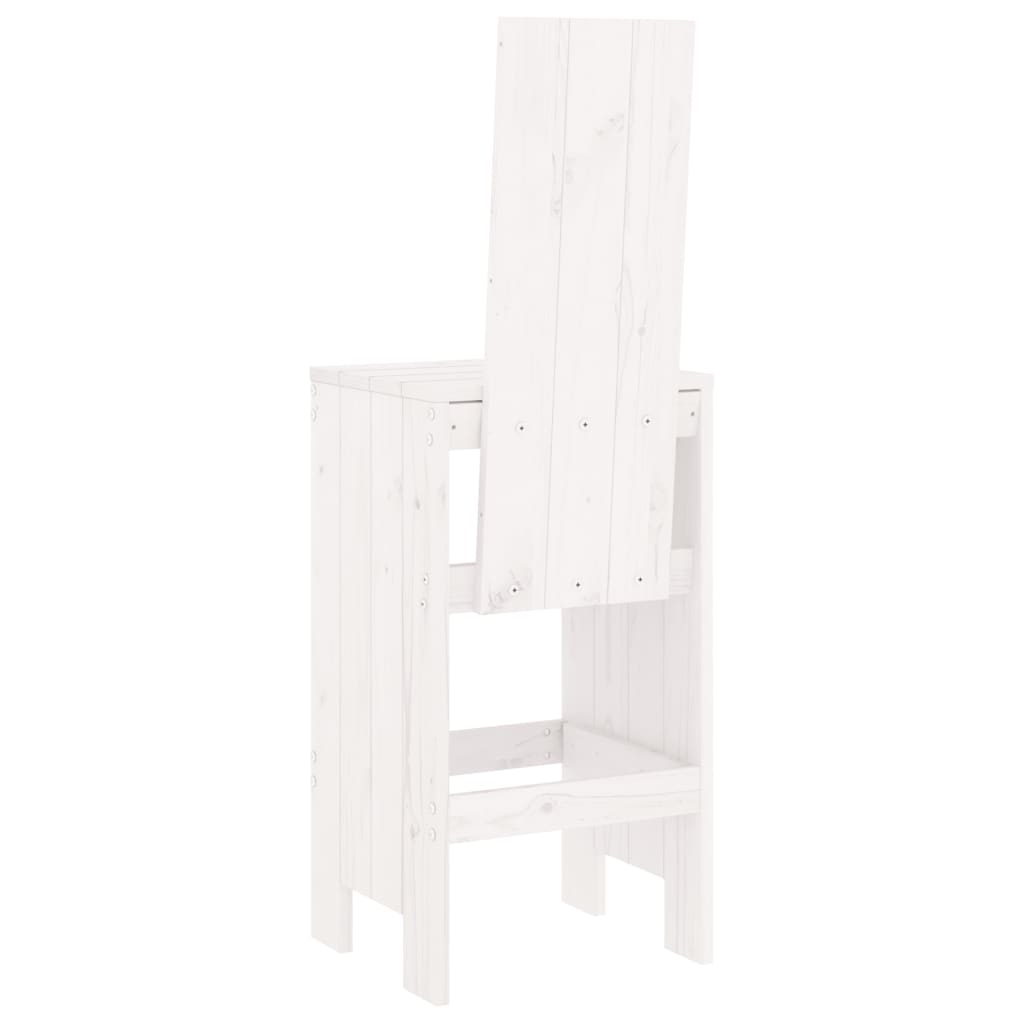 Barkrakker 2 stk hvit 40x42x120 cm heltre furu