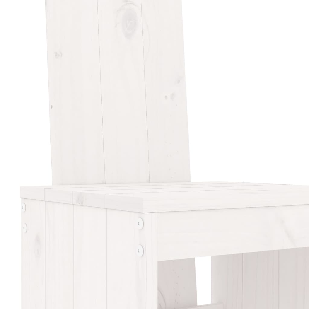 Barkrakker 2 stk hvit 40x42x120 cm heltre furu
