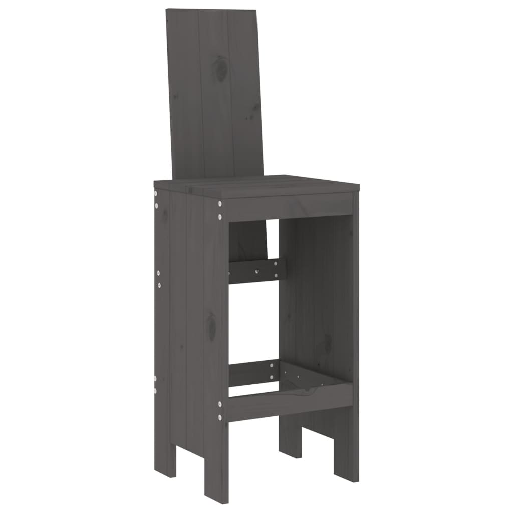 Barkrakker 2 stk grå 40x42x120 cm heltre furu