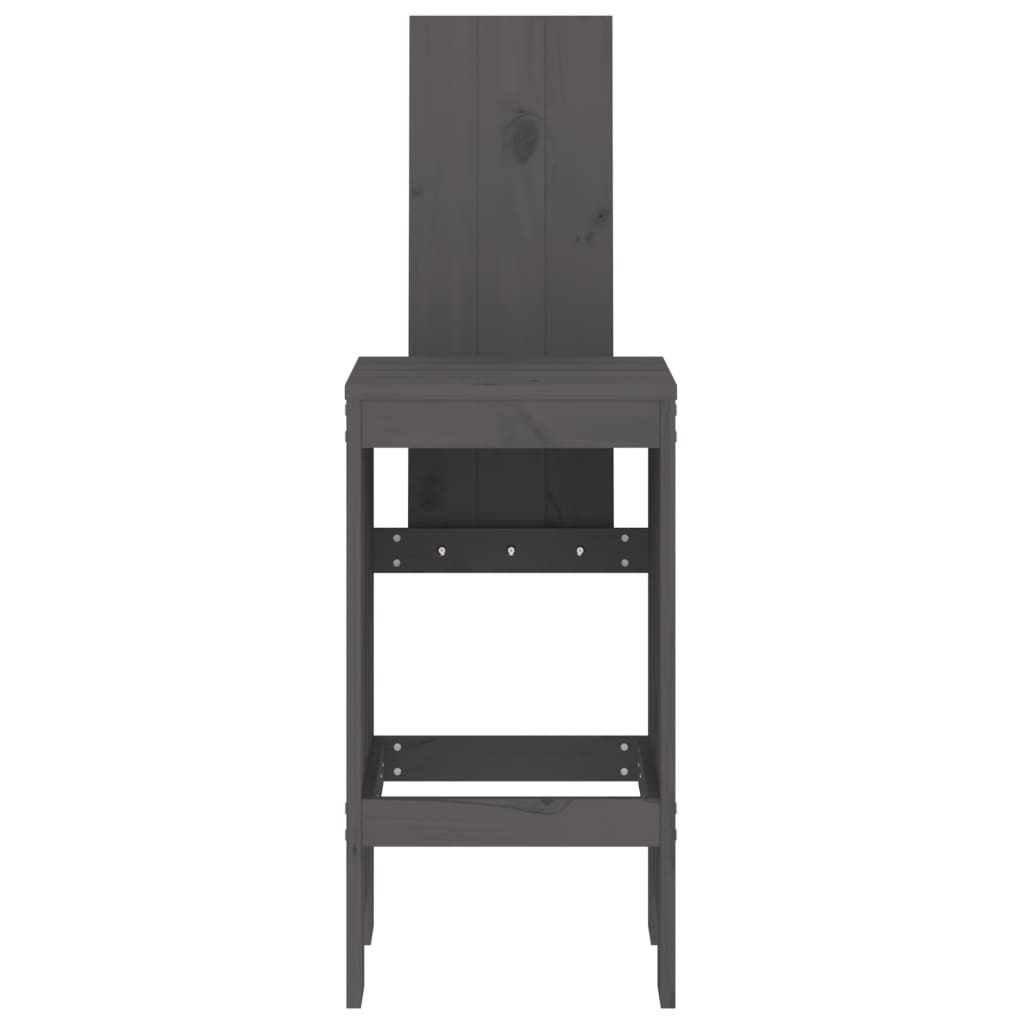 Barkrakker 2 stk grå 40x42x120 cm heltre furu