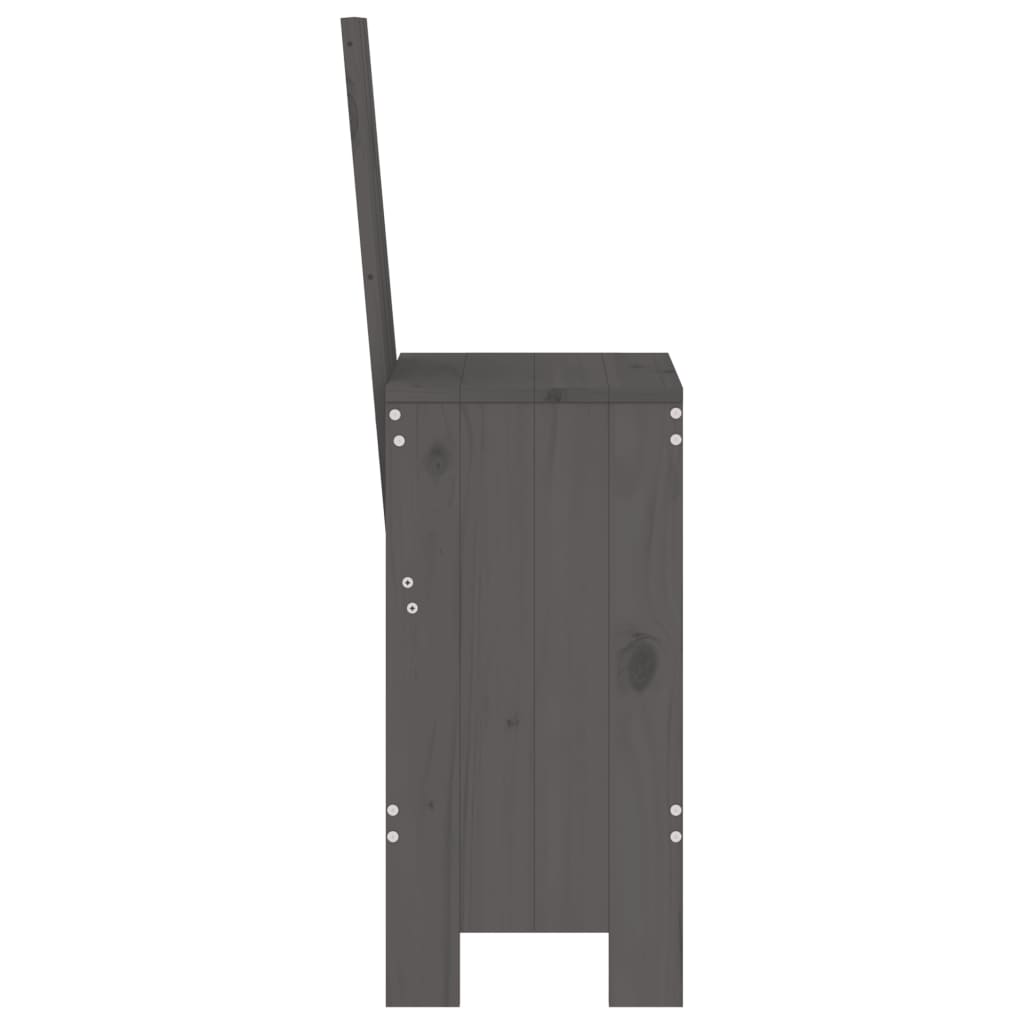 Barkrakker 2 stk grå 40x42x120 cm heltre furu