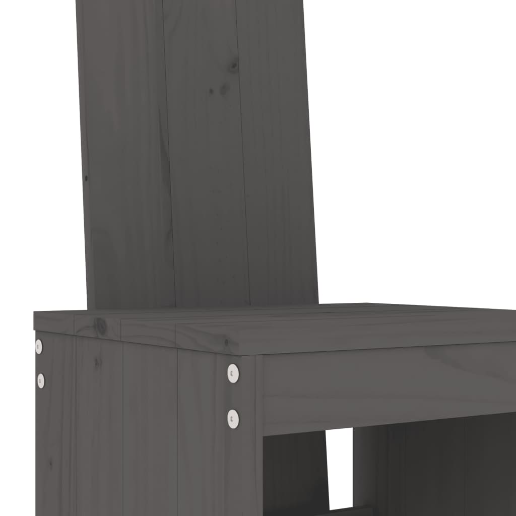 Barkrakker 2 stk grå 40x42x120 cm heltre furu
