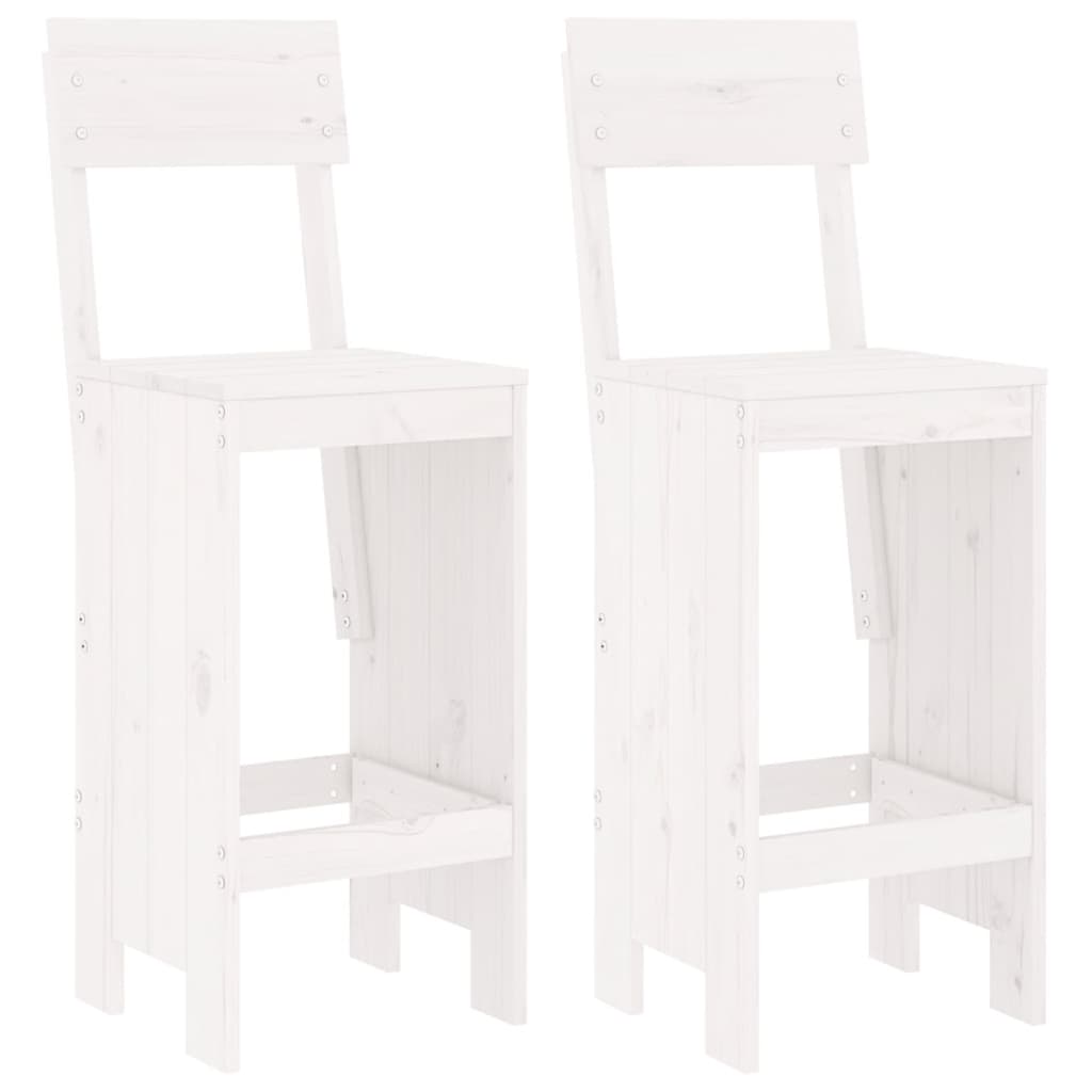 Barkrakker 2 stk hvit 40x48,5x115,5 cm heltre furu